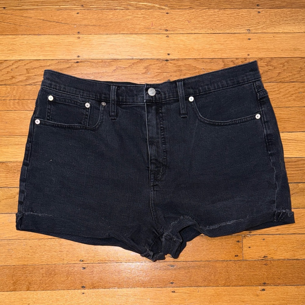 Madewell Black Jean Shorts